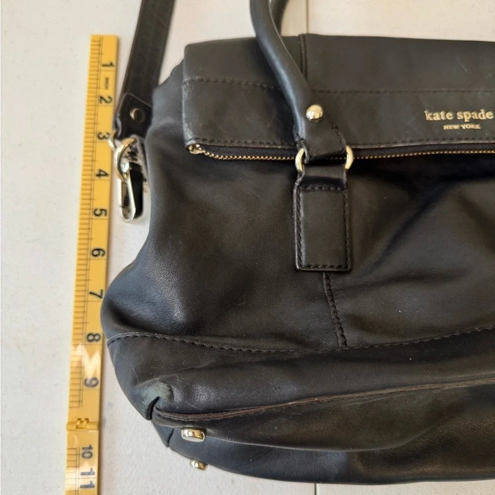 Kate Spade Women's Black Leather‎ Top Handle convertible Handbag